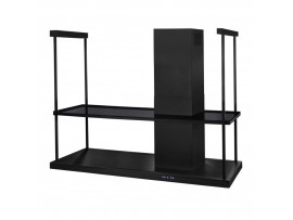 Безшумна кухонна витяжка острівна Afrelli Elea Isola Glass Black Matt