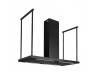 Безшумна кухонна витяжка острівна Afrelli Elea Isola Glass Black Matt