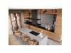 Безшумна кухонна витяжка острівна Afrelli Elea Isola Glass Black Matt