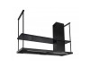 Безшумна кухонна витяжка острівна Afrelli Elea Isola Glass Black Matt