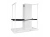 Безшумна кухонна витяжка острівна Afrelli Elea Isola Glass White Matt