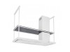 Безшумна кухонна витяжка острівна Afrelli Elea Isola Glass White Matt
