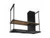 Безшумна кухонна витяжка острівна Afrelli Elea Isola Wood Black Matt