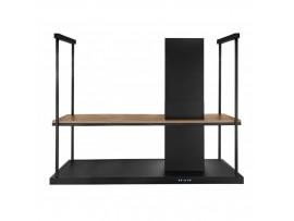 Безшумна кухонна витяжка острівна Afrelli Elea Isola Wood Black Matt