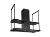 Безшумна кухонна витяжка острівна Afrelli Etna Isola Glass Black Matt
