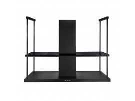Безшумна кухонна витяжка острівна Afrelli Etna Isola Glass Black Matt