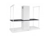 Безшумна кухонна витяжка острівна Afrelli Etna Isola Glass White Matt