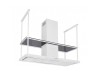 Безшумна кухонна витяжка острівна Afrelli Etna Isola Glass White Matt