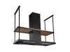 Безшумна кухонна витяжка острівна Afrelli Etna Isola Wood Black Matt