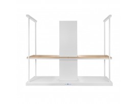 Безшумна кухонна витяжка острівна Afrelli Etna Isola Wood White Matt