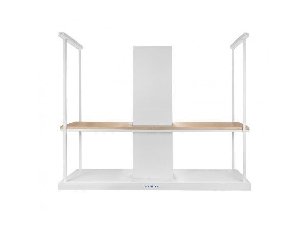 Безшумна кухонна витяжка острівна Afrelli Etna Isola Wood White Matt