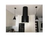 Безшумна кухонна витяжка острівна Afrelli Arco Black Matt