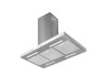 Безшумна кухонна витяжка острівна Afrelli Nuvola Isola Inox/White
