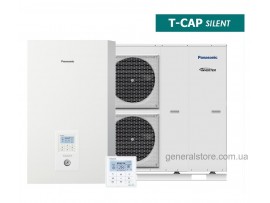 Тепловий насос PANASONIC T-CAP Silent WH-UQ12HE8/WH-SQC12H9E8 120м² (-20°C) R410 Повітря-Вода, інверторнийй (Wi-Fi)