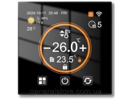 РЕГУЛЯТОР ECOTERM TOUCH SCREEN ROOM BLACK